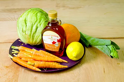 Беби-морковь в глазури из кленового сиропа